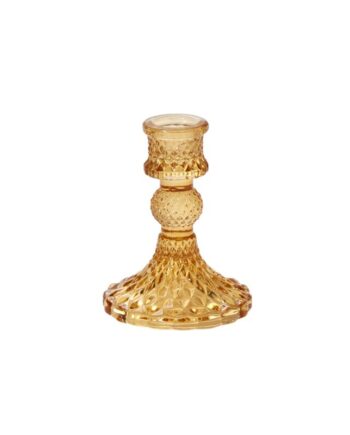 Gillian Amber Candlestick - 3"x 4" 32710-22