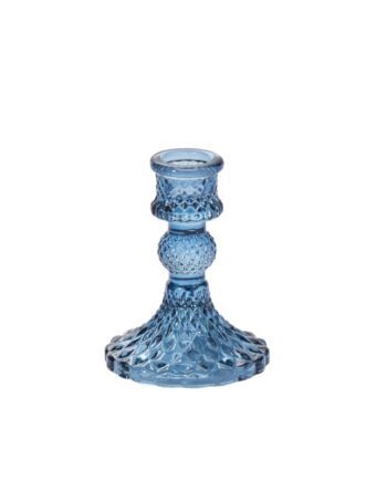 Gillian Blue Candlestick - 3"x 4" 32710-30