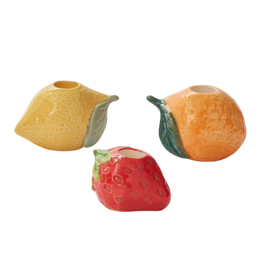 Fresh Fruit Orange Candleholder - 3.5"x 2.75"x 2.5"