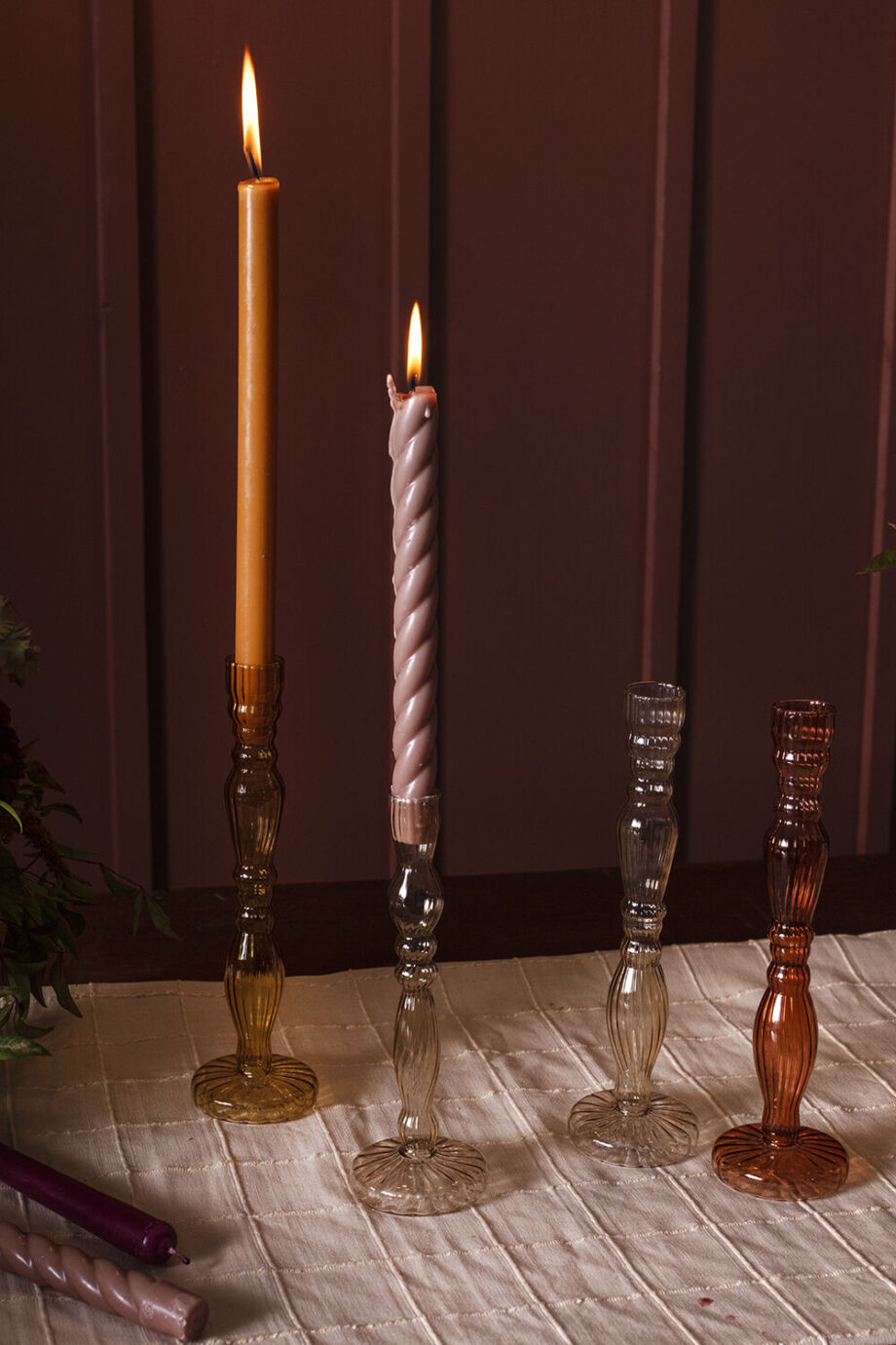 Raywood Smoke Candlestick - 2.5"x 8.5"