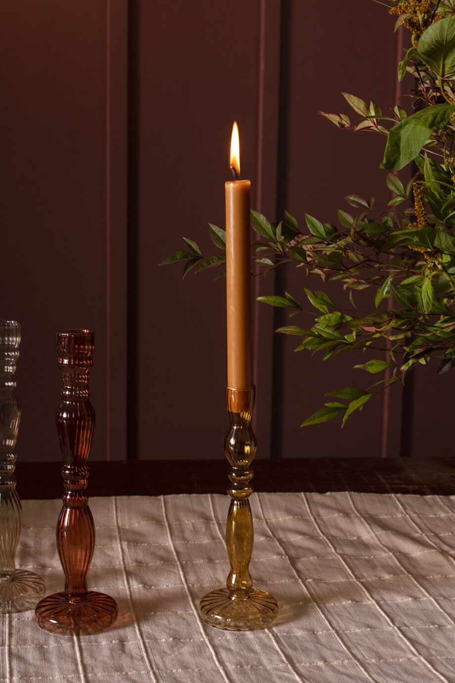 Raywood Smoke Candlestick - 2.5"x 10"