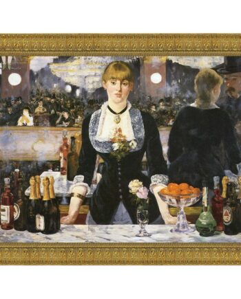 A Bar at the Folies-Bergere Framed Canvas Replica Painting: Small DA1881