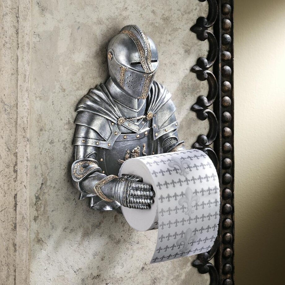 A Knight to Remember Gothic Bath Tissue Holder CL5768