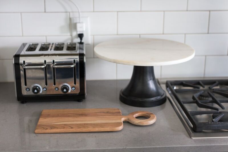 Accent Decor cutting board and cake stand