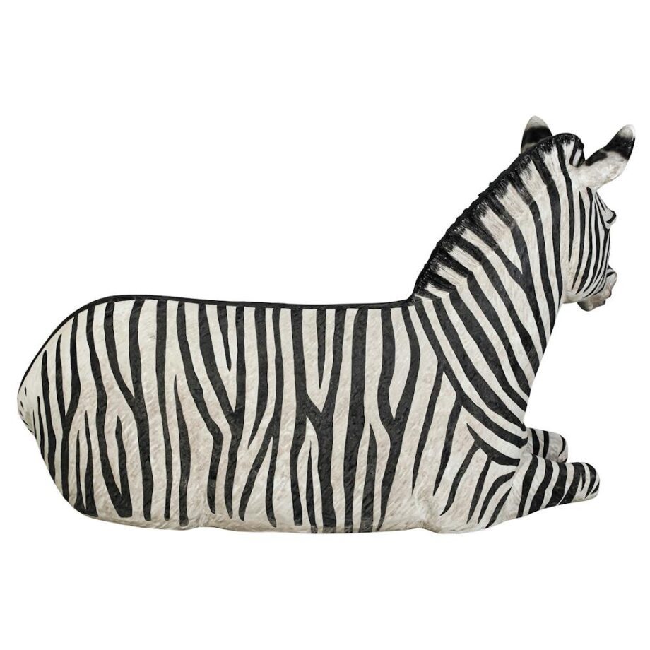 African Striped Zebra Photo-Op Sculptural Bench