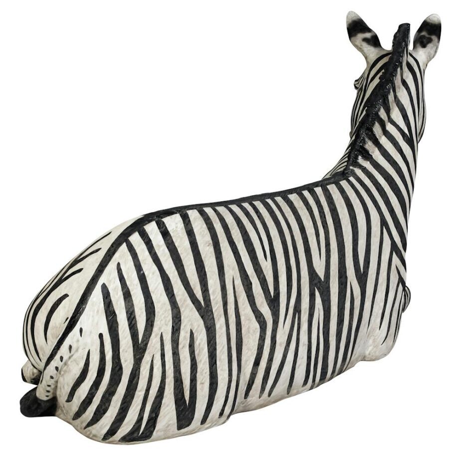 African Striped Zebra Photo-Op Sculptural Bench