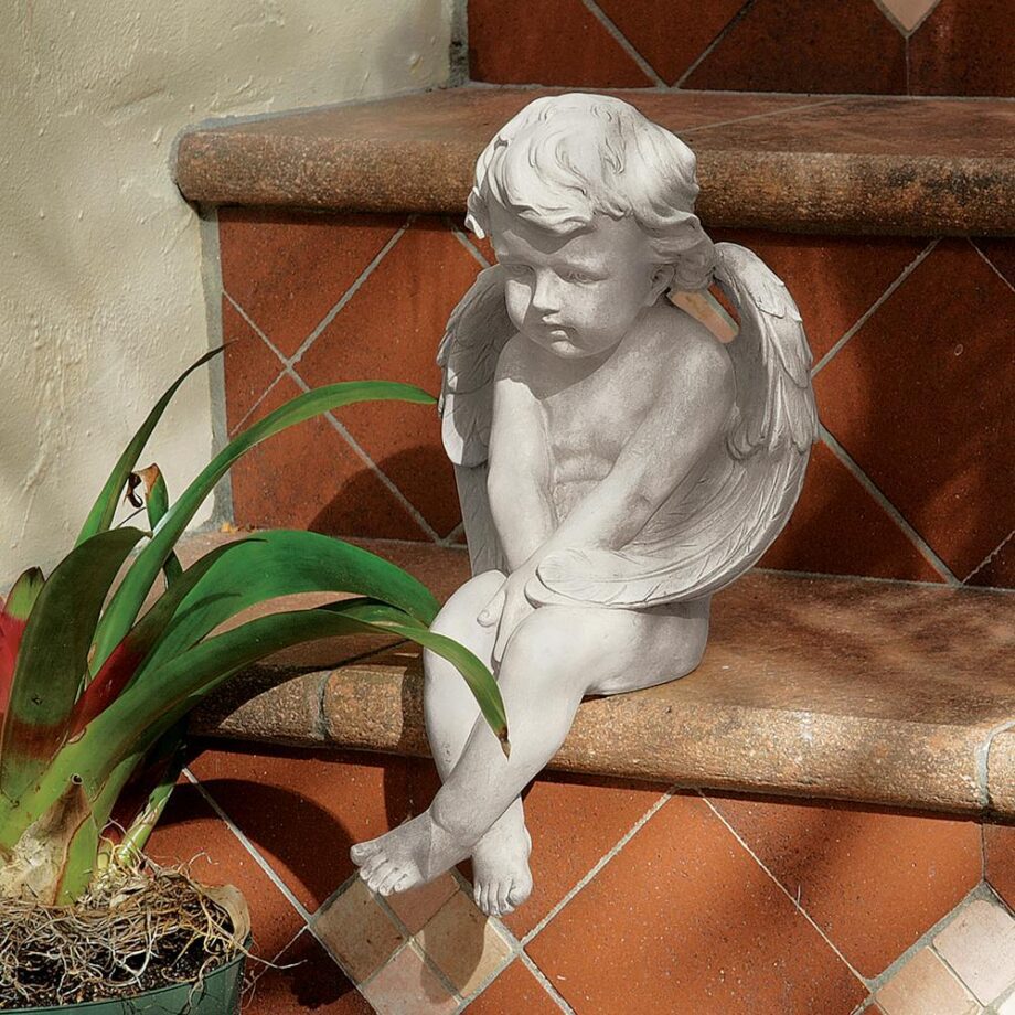 Angel of Meditation Sitting Cherub Statue JE101261