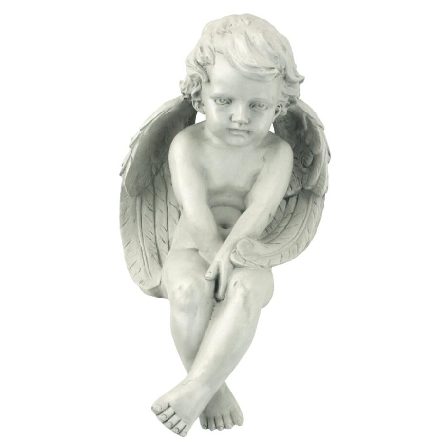 Angel of Meditation Sitting Cherub Statue