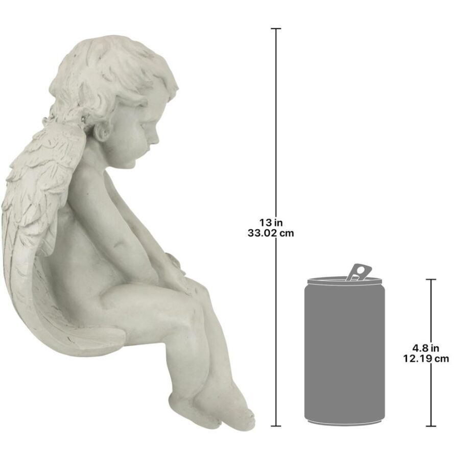 Angel of Meditation Sitting Cherub Statue