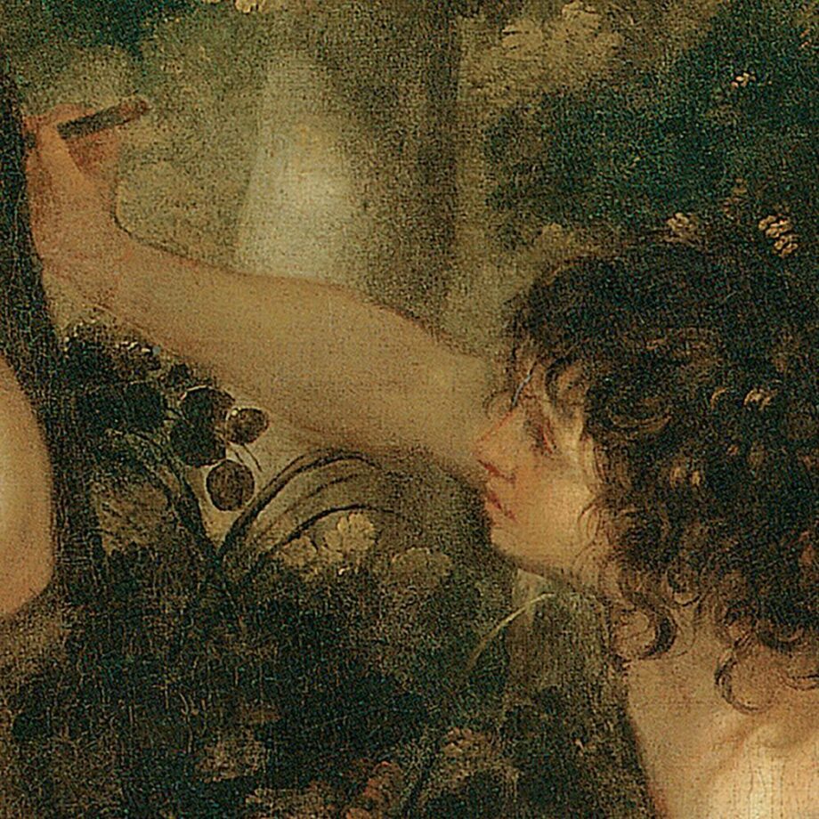 Angelica and Medoro Framed Canvas Replica Painting: Small