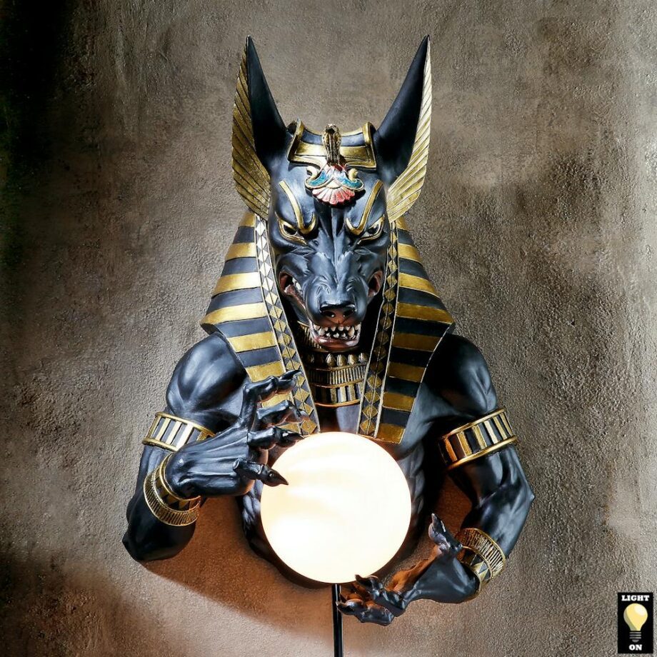 Anubis, Egyptian God of the Underworld Illuminated Wall Sculpture CL79264