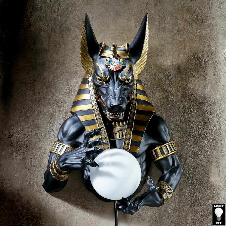 Anubis, Egyptian God of the Underworld Illuminated Wall Sculpture