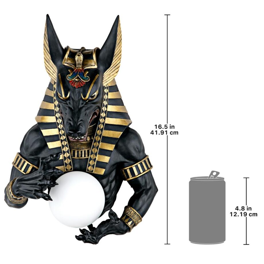 Anubis, Egyptian God of the Underworld Illuminated Wall Sculpture