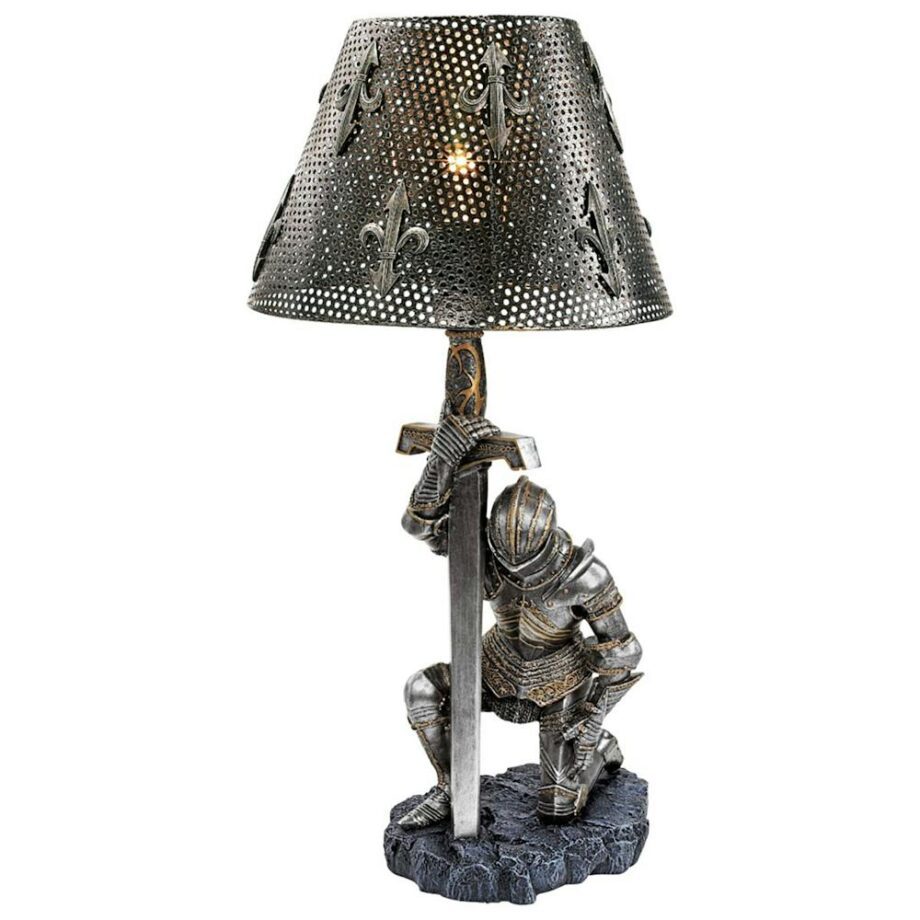 At Battle's End Sculptural Knight Lamp: Each