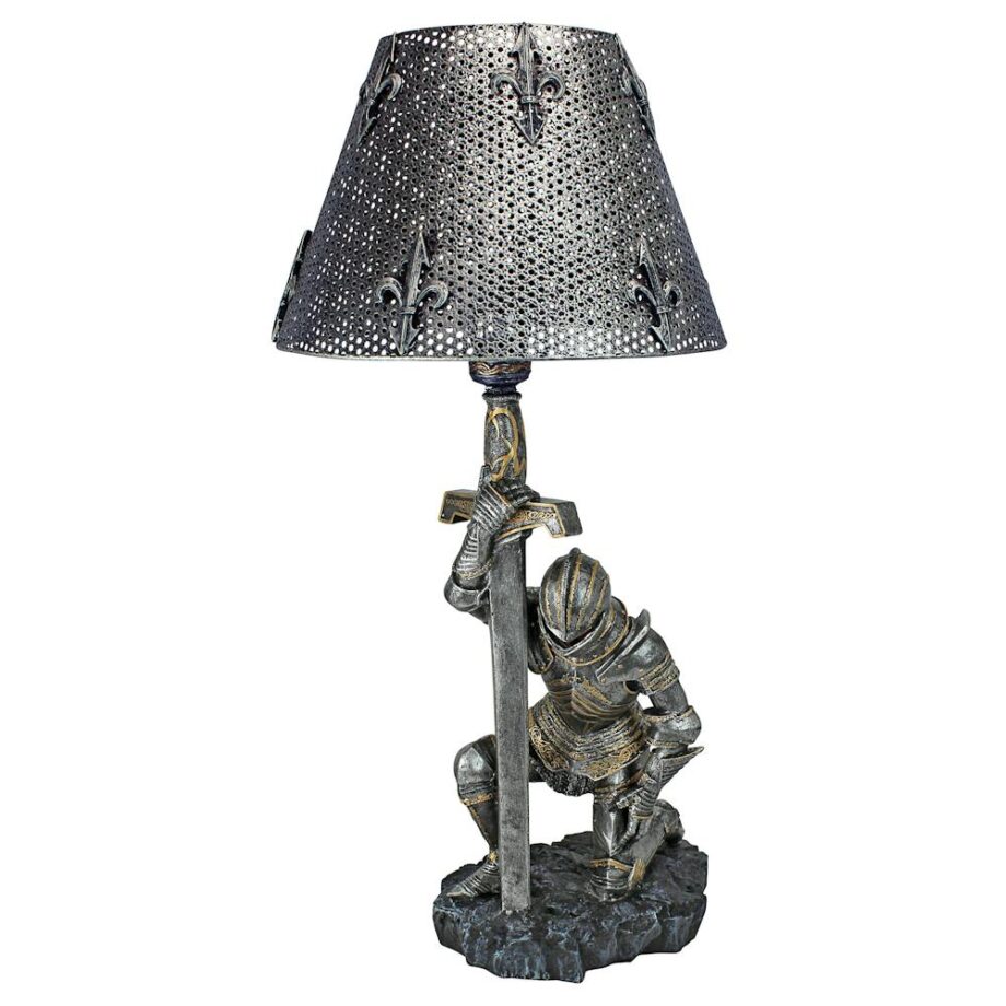 At Battle's End Sculptural Knight Lamp: Each