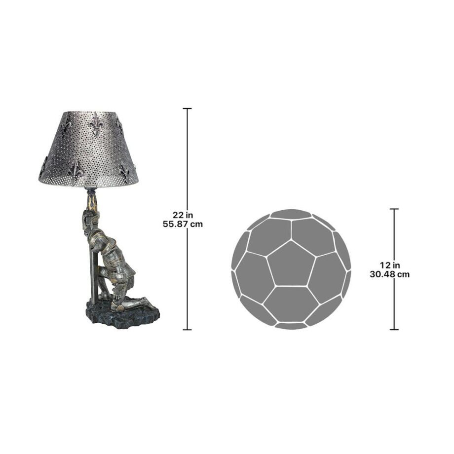 At Battle's End Sculptural Knight Lamp: Each