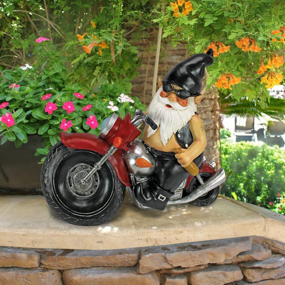 Axle Grease the Biker Garden Gnome Statue QM7512103