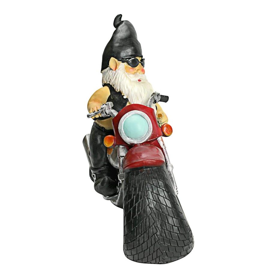 Axle Grease the Biker Garden Gnome Statue