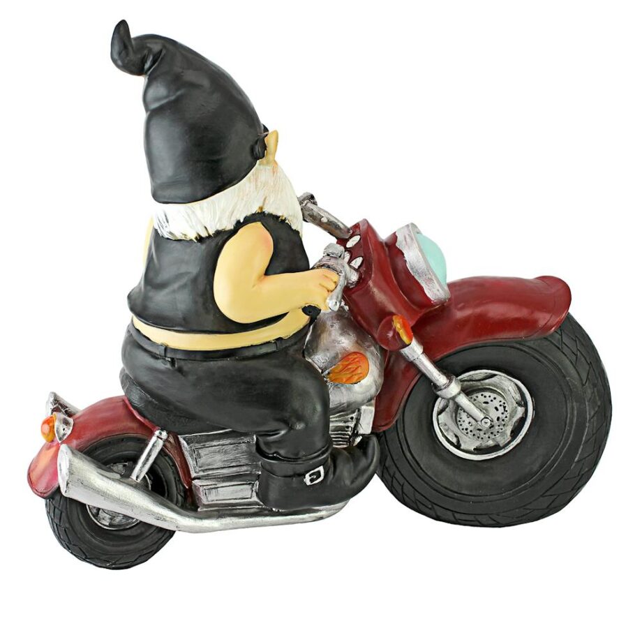 Axle Grease the Biker Garden Gnome Statue