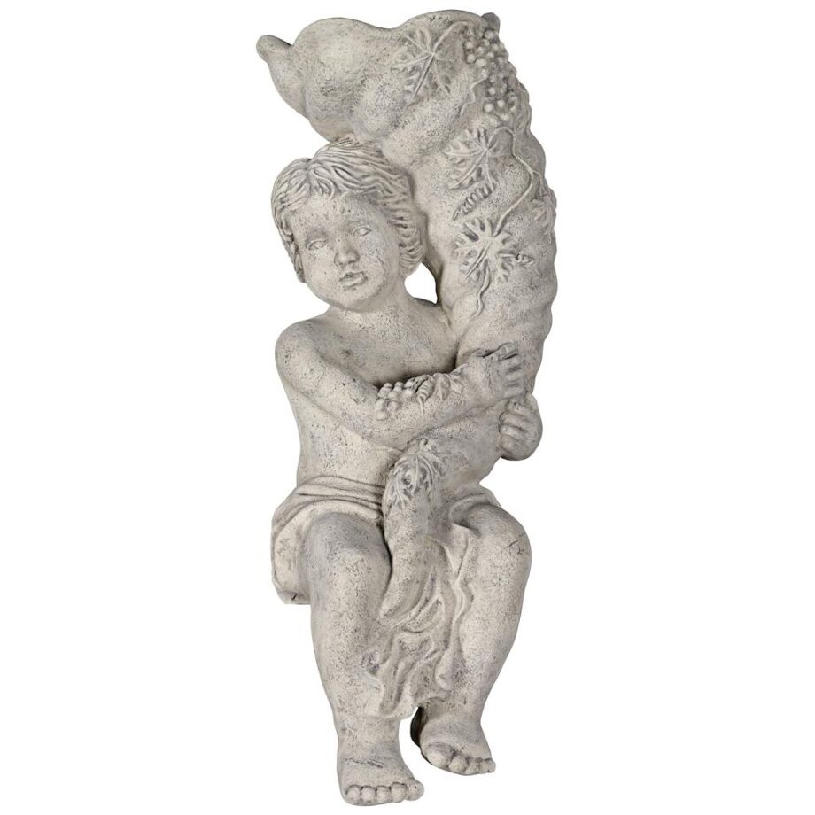 Baby Zeus with the Horn of Plenty Cornucopia Planter Garden Statue