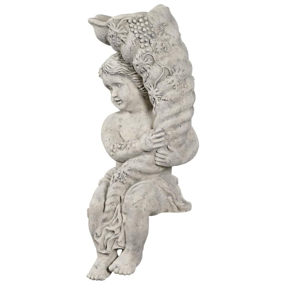 Baby Zeus with the Horn of Plenty Cornucopia Planter Garden Statue