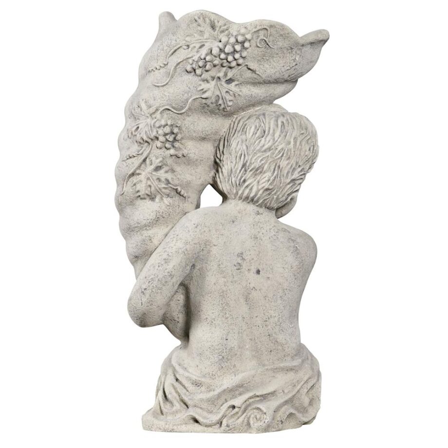 Baby Zeus with the Horn of Plenty Cornucopia Planter Garden Statue