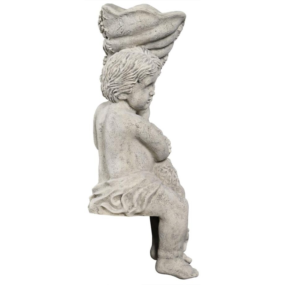 Baby Zeus with the Horn of Plenty Cornucopia Planter Garden Statue