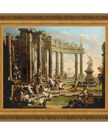 Bacchanale Framed Canvas Replica Painting: Small DA4681