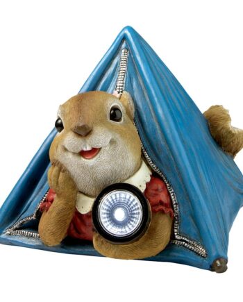 Backyard Camper Squirrel Solar Statue QM2811700