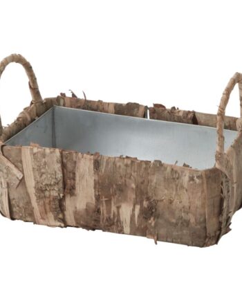 Banded Birch Basket - 10.25"x 5.75"x 6.25" 61465.00