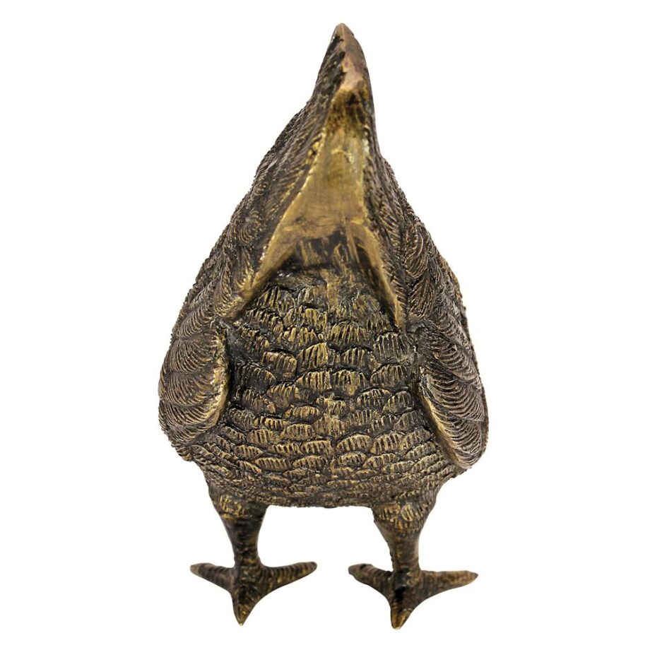 Barnyard Hen Cast Bronze Garden Statue