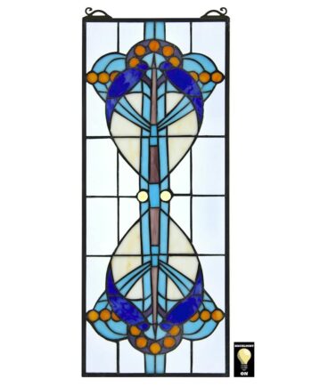 Bauhaus Modern Tiffany-Style Stained Glass Window TF28041