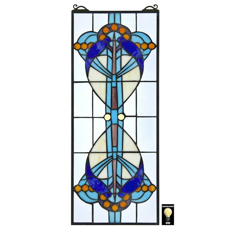 Bauhaus Modern Tiffany-Style Stained Glass Window TF28041