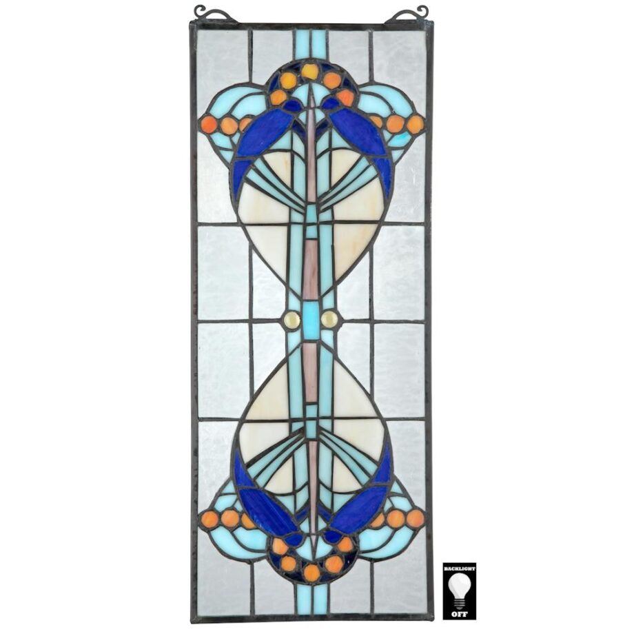 Bauhaus Modern Tiffany-Style Stained Glass Window