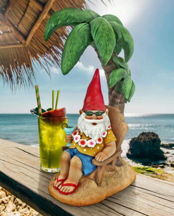 Beach Comber Gnome Dude Garden Statue HF330732