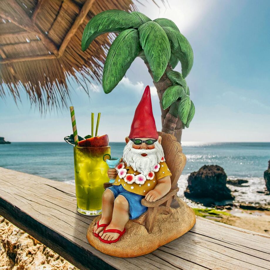 Beach Comber Gnome Dude Garden Statue HF330732