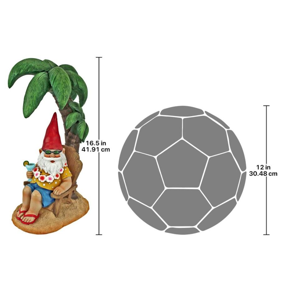 Beach Comber Gnome Dude Garden Statue