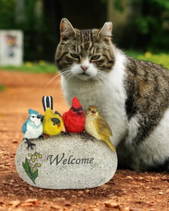 Birdy Welcome Garden Stone Statue: Medium QM7512040