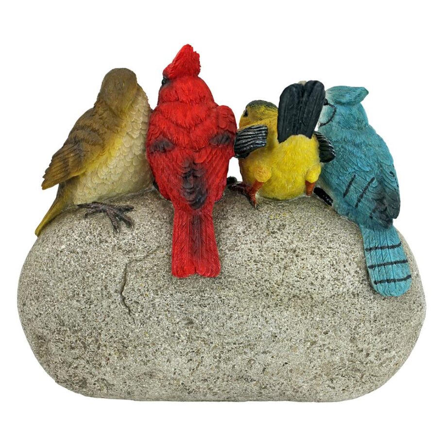 Birdy Welcome Garden Stone Statue: Medium