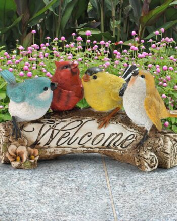 Birdy Welcome Sign Statue QM223531