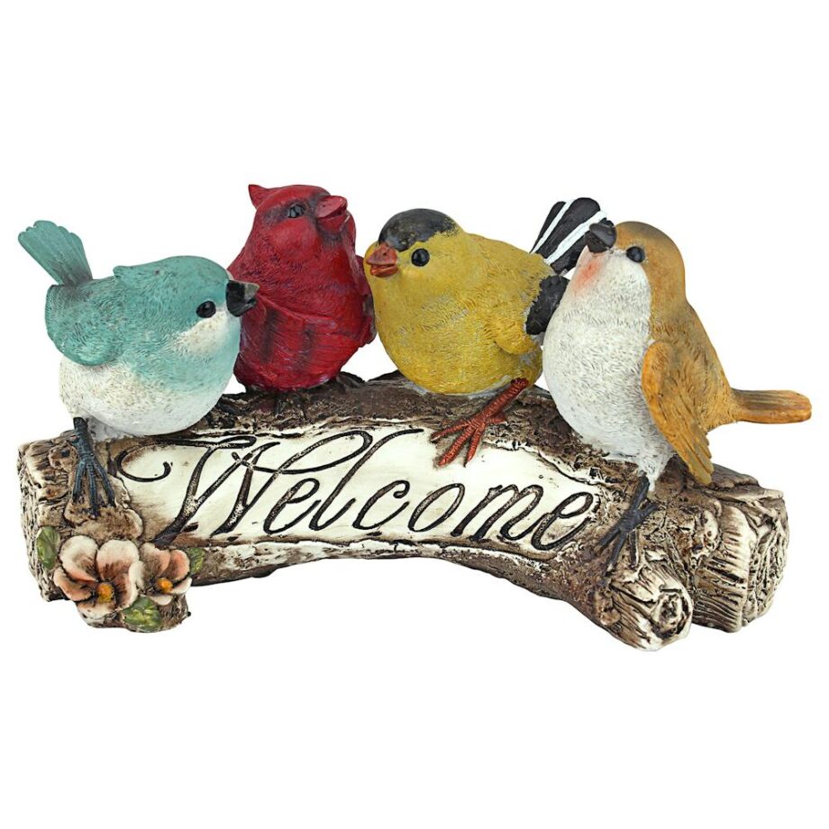 Birdy Welcome Sign Statue