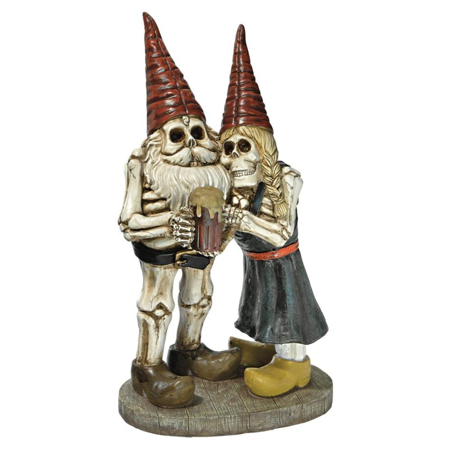 Bones and Brew Skeleton Graveyard Garden Gnomes Statue