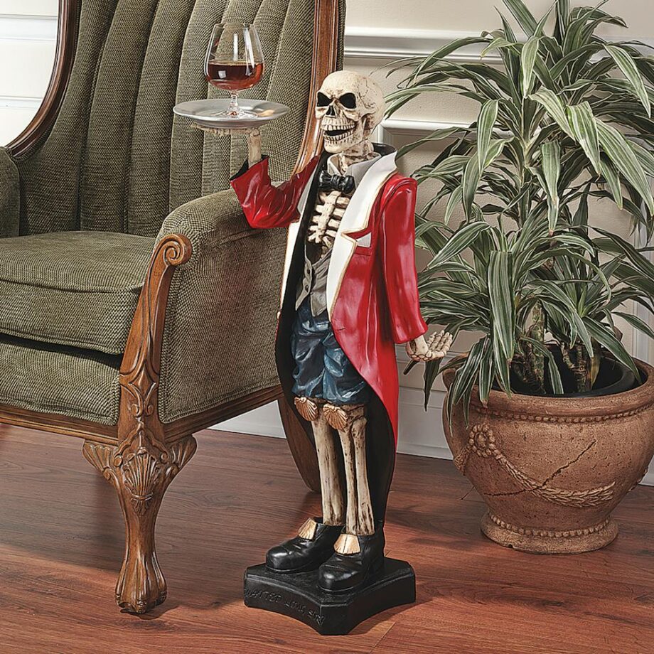 Bones the English Skeleton Butler Sculptural Pedestal Table CL984