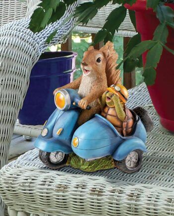 Born to be Wild Squirrel on Motorcycle Statue QM15005