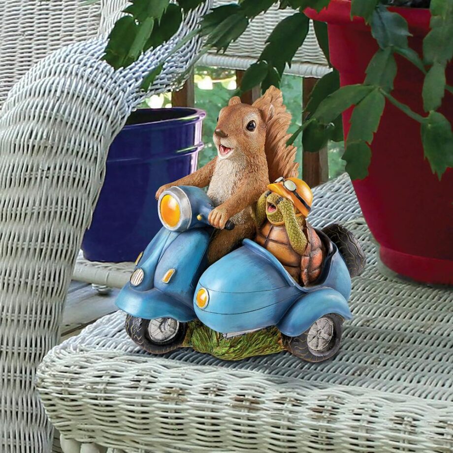 Born to be Wild Squirrel on Motorcycle Statue QM15005