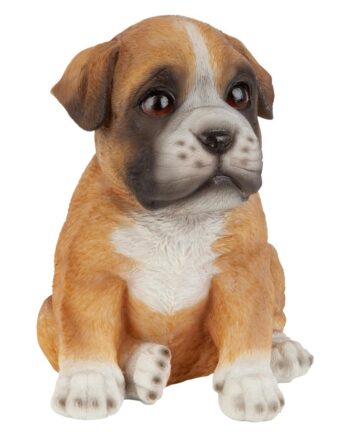 Boxer Puppy Partner Collectible Dog Statue JQ111031