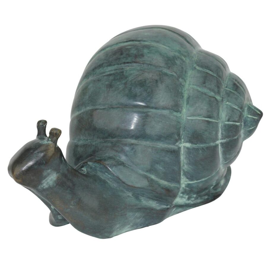 Land Snail Cast Bronze Garden Statue: Large