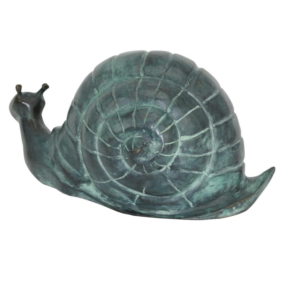 Land Snail Cast Bronze Garden Statue: Large