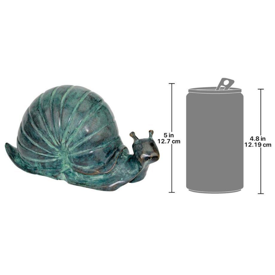 Land Snail Cast Bronze Garden Statue: Large