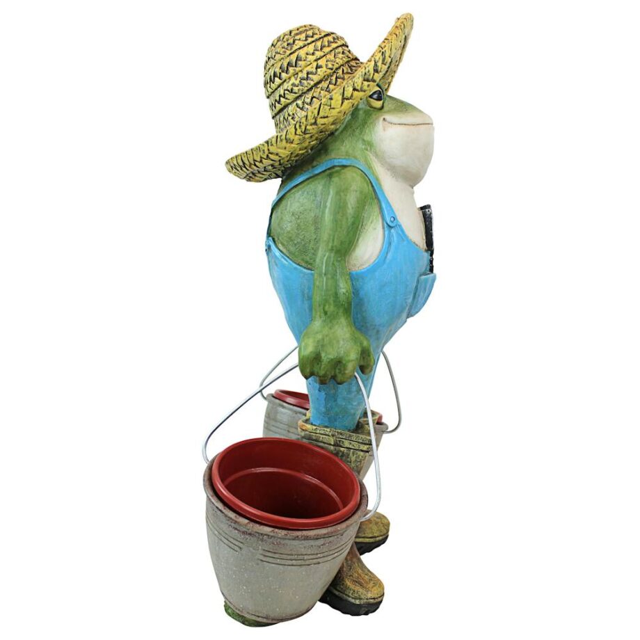 Buckets the Garden Frog Planter Statue